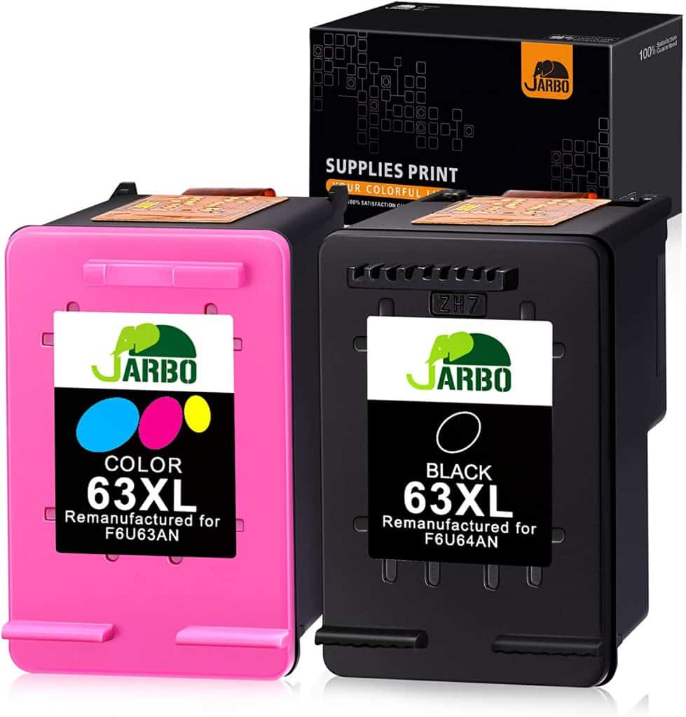 JARBO Remanufactured Ink Cartridge Replacement for HP 63XL