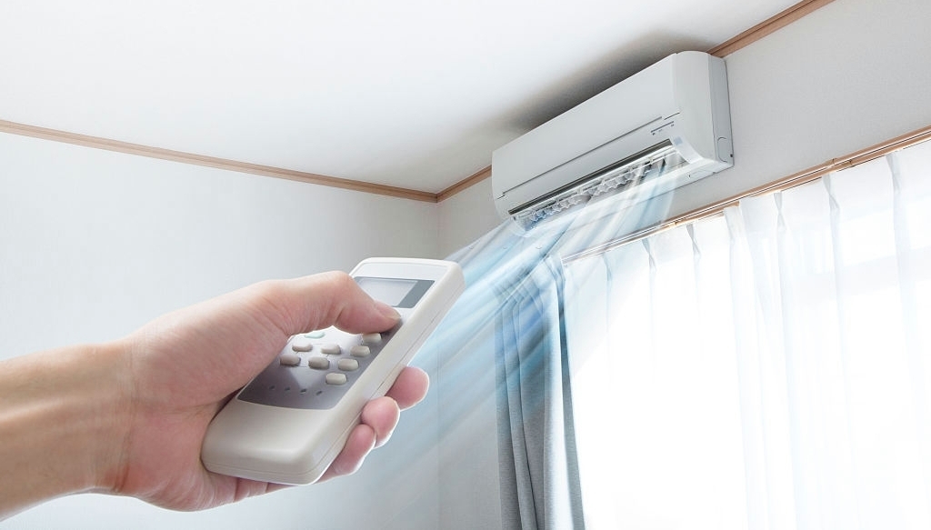 Air conditioner blowing cold air