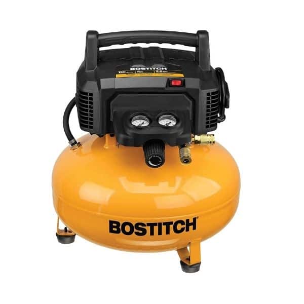 BOSTITCH Pancake Air Compressor, Oil-Free, 6 Gallon, 150 PSI