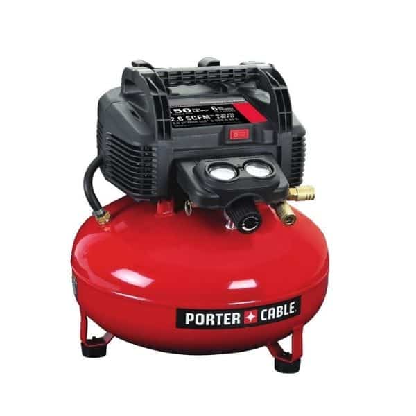 PORTER-CABLE Air Compressor, 6-Gallon, Pancake, Oil-Free