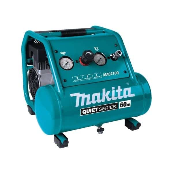 Makita MAC210Q Quiet Series, 1 HP, 2 Gallon, Oil-Free, Electric Air Compressor